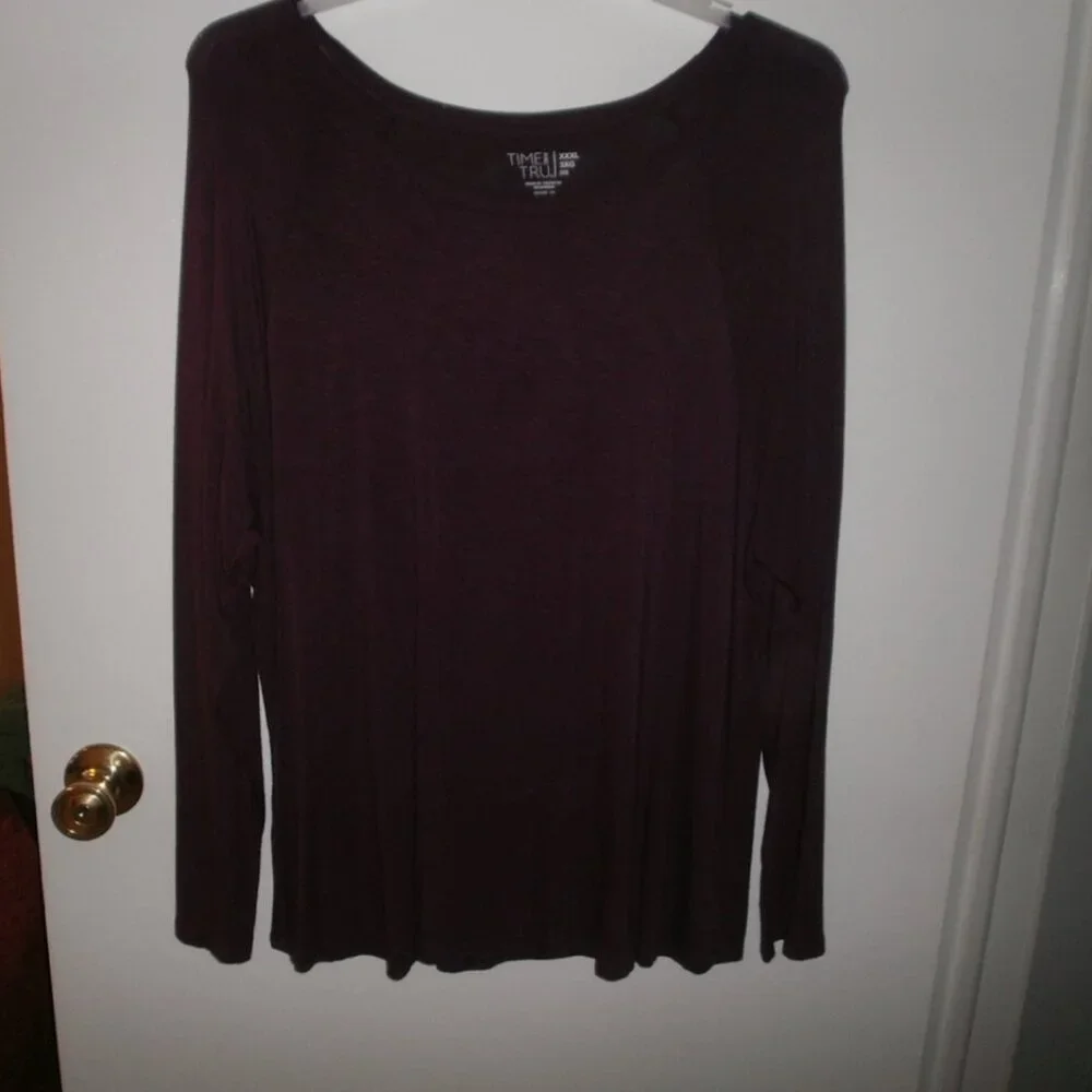 woman's Time and Tru 3X plumb long sleeve top - Picture 1 of 1